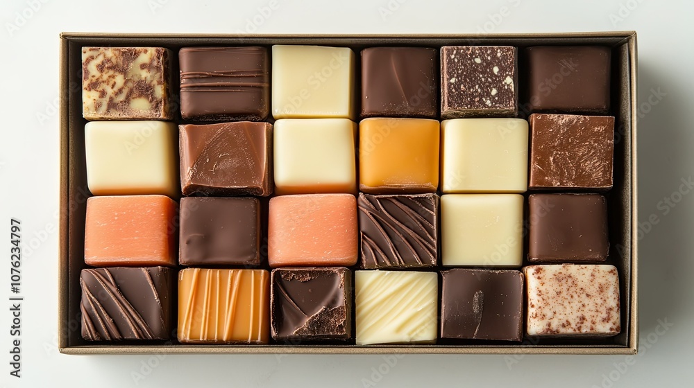 Fototapeta premium Assorted Chocolate Confectionery in a Box