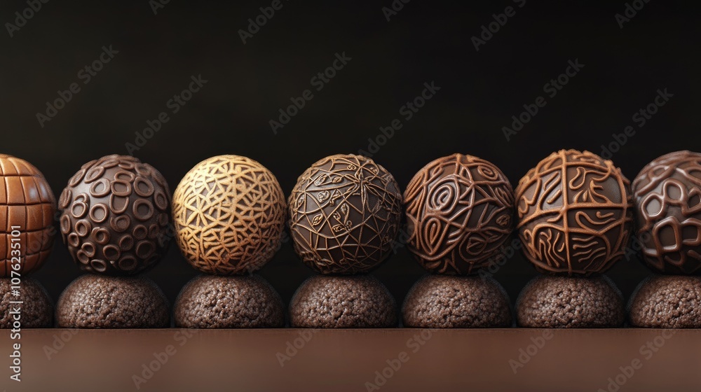 Decorative Chocolate Balls on Display Decorative Chocolate Balls on Display