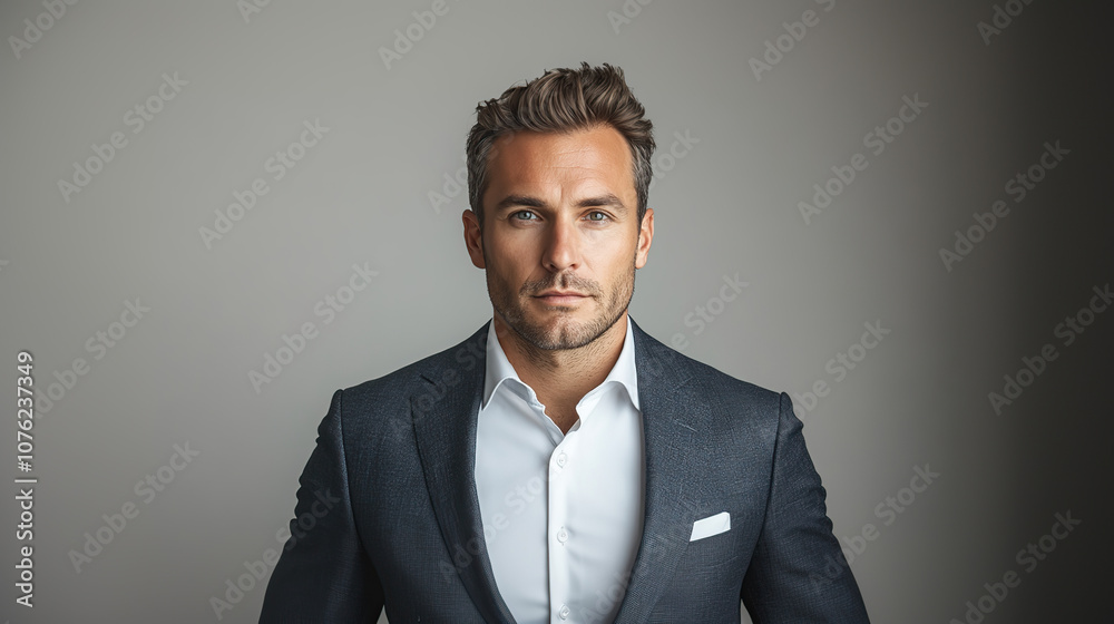 portrait of a male businessman on a white background portrait of a male businessman on a white background