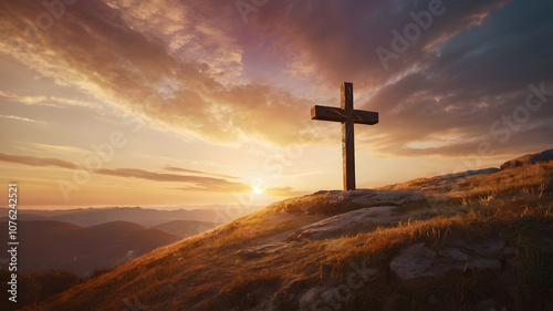 cross in the sky, ai generated