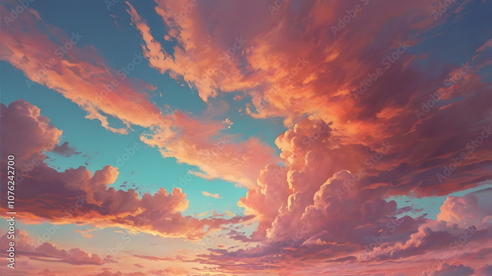 Fototapeta premium sunset in the desert, ai generated