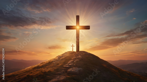 cross in the sky, ai generated