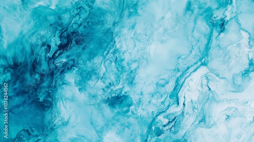 An abstract watercolor background in shades of blue, azure, and turquoise, ideal for textures, backgrounds, and web banners, evoking a sense of calm and serenity