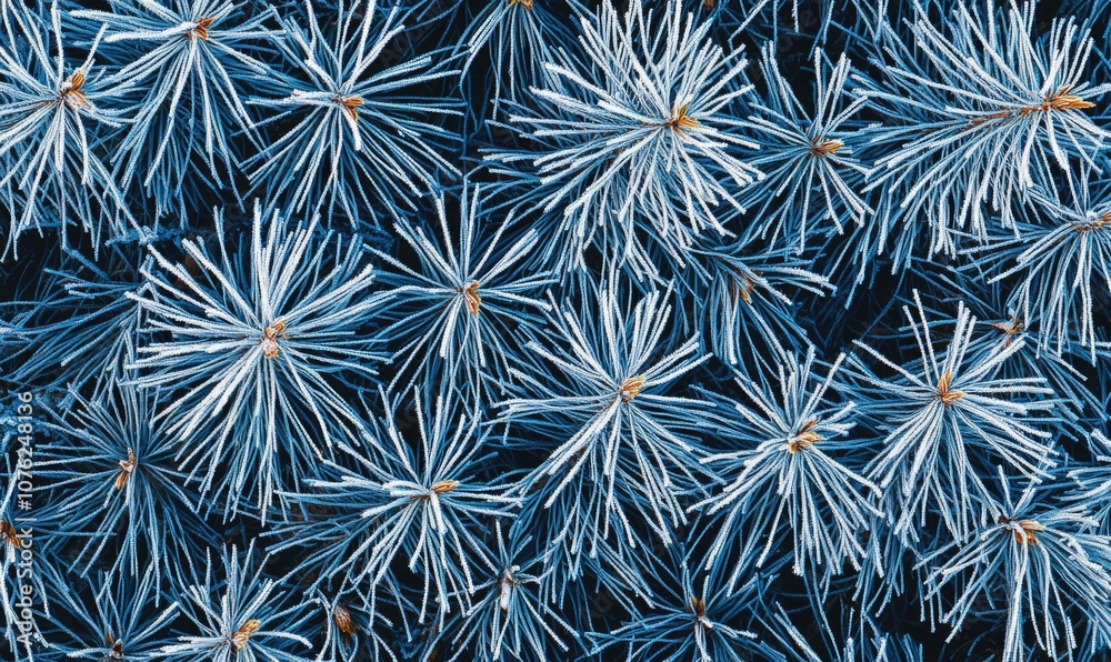 A close up of a blue and white pine tree with snow on it A close up of a blue and white pine tree with snow on it