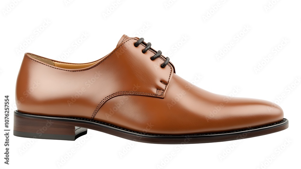 Brown Leather Oxford Shoe with Black Laces Brown Leather Oxford Shoe with Black Laces