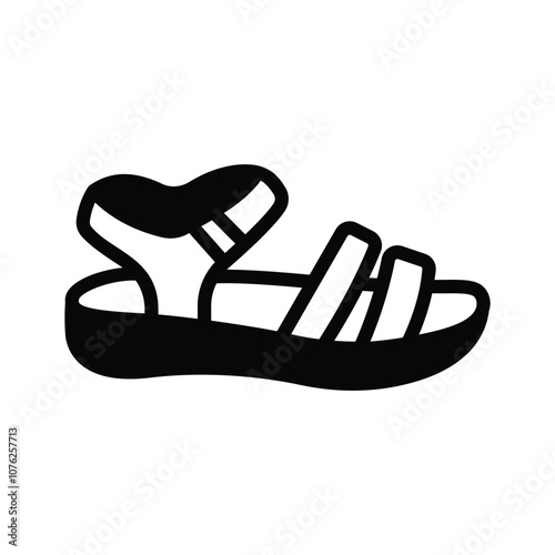 Take a look at this creative icon of sandals in modern style