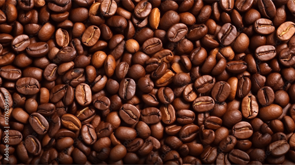 Brown coffee bean background. Coffee grains close-up. Brown coffee bean background. Coffee grains close-up.