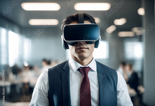 reality work glasses aring vr office businessman building concept virtual