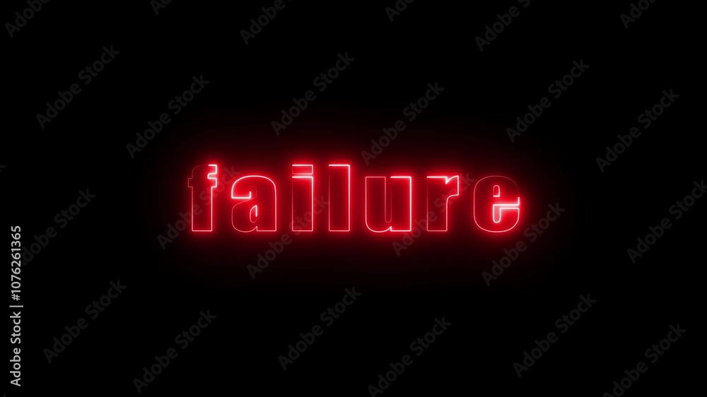 Neon warning text sign. Neon warning text sign.