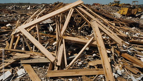 Broken wood frames in landfill: environmental impacts and discarded building materials generative ai