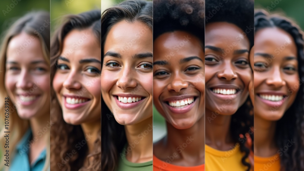 Collage of Smiling Multicultural Faces, Young Diverse People Looking at Camera in Mosaic Headshot Collection. Collage of Smiling Multicultural Faces, Young Diverse People Looking at Camera in Mosaic Headshot Collection.