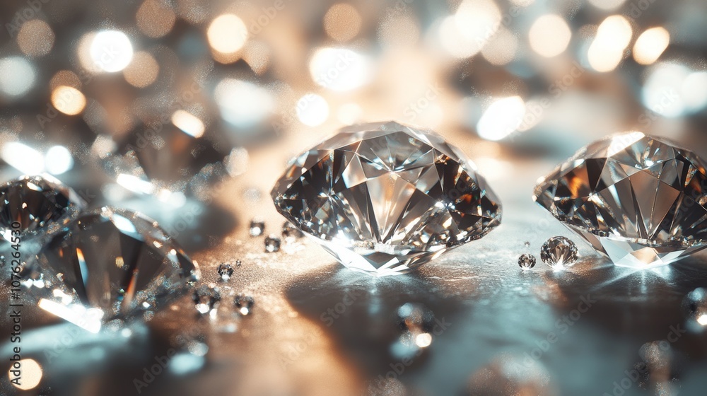 Tiny water drops sparkle like diamonds on a smooth, shiny surface. It's a beautiful, abstract view. Tiny water drops sparkle like diamonds on a smooth, shiny surface. It's a beautiful, abstract view.