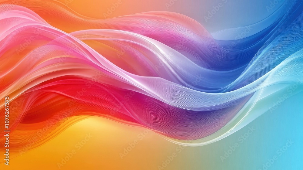3D wallpaper with colorful wave patterns and smooth curves, bringing fluidity and motion to the design 3D wallpaper with colorful wave patterns and smooth curves, bringing fluidity and motion to the design