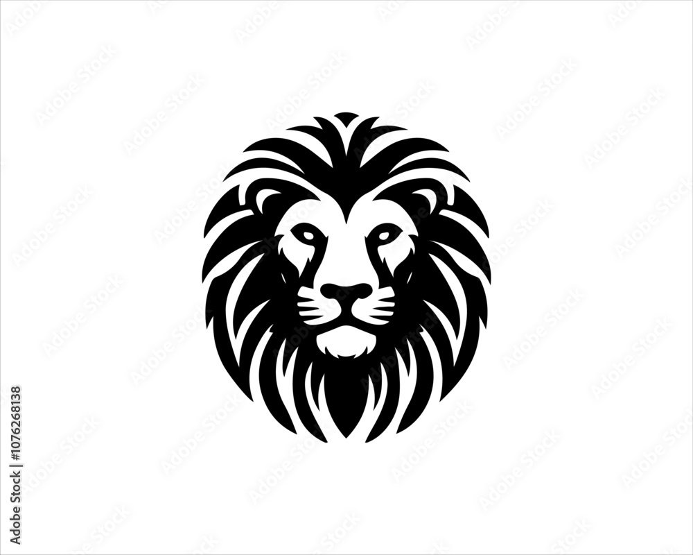 Lion head logo icon vector. Silhouette simple. Flat style lion. Lion face logo design template. Vector illustration Animal Logotype concept. Lion head logo icon vector. Silhouette simple. Flat style lion. Lion face logo design template. Vector illustration Animal Logotype concept.