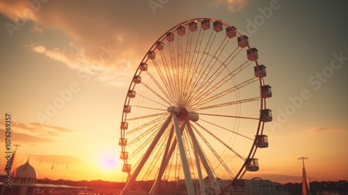 Wallpaper Mural Sunset Ferris Wheel Torontodigital.ca