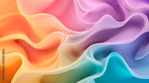 Abstract Rainbow Wave Background. photo art for presentation and wallpaper