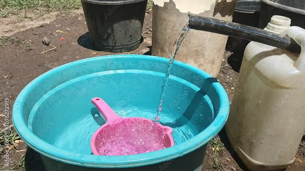 bucket and spade with clean water bucket and spade with clean water