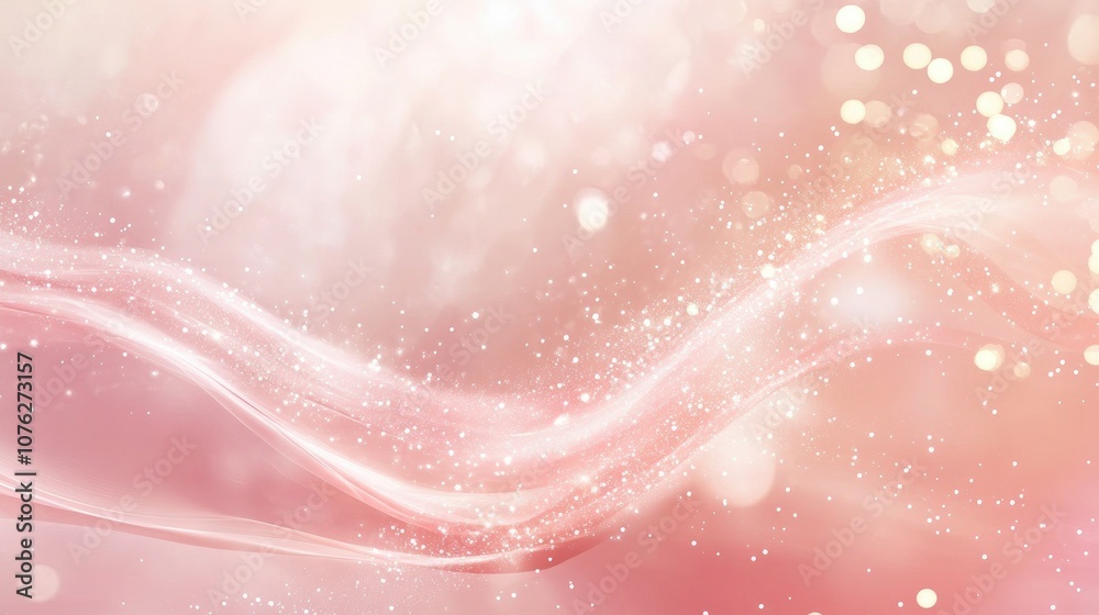 Soft Pink Waves and Sparkling Lights Background for Romantic and Dreamy Designs, Ideal for Weddings, Celebrations, and Elegant Events Soft Pink Waves and Sparkling Lights Background for Romantic and Dreamy Designs, Ideal for Weddings, Celebrations, and Elegant Events