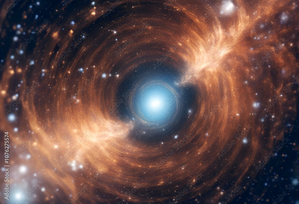 Fototapeta premium through seamless travel depiction abstract concept journey wormhole space stars artificial intelligence light nebulae star background time design technology