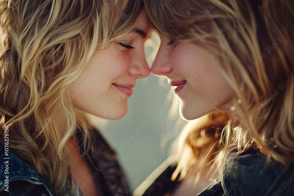 Happy Couple in Close-Up Embrace on Valentine's Day Happy Couple in Close-Up Embrace on Valentine's Day