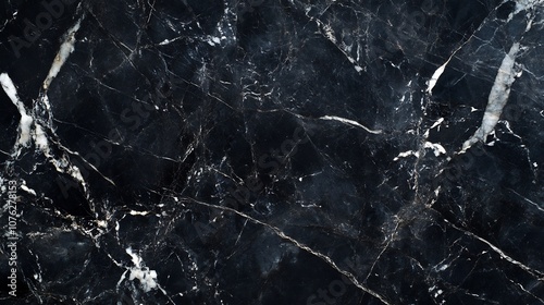 Black Marble Texture with White Veins