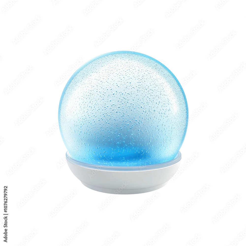 Glass Sphere With Water Droplets on a White Base Glass Sphere With Water Droplets on a White Base