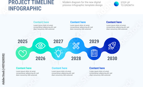 Project Timeline Infographic template