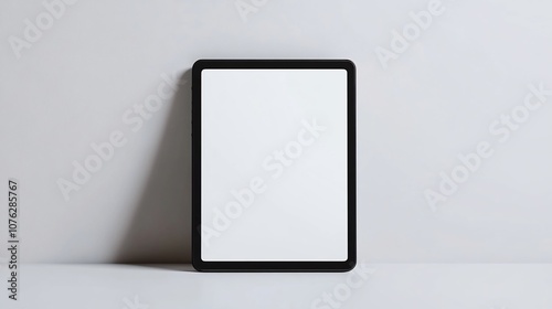 Black Tablet on a White Background