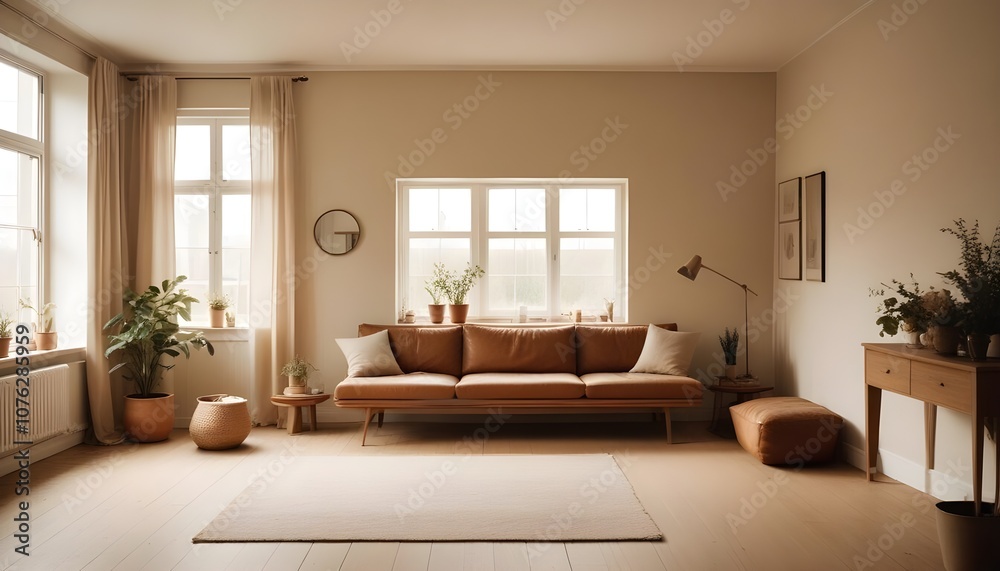 Fototapeta premium Photo interior modern design room 3d illustration 