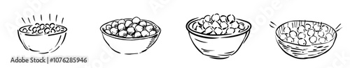 Design element made up of chickpeas for web, presentations, flyers, brochures, printing, applications. Illustration style.