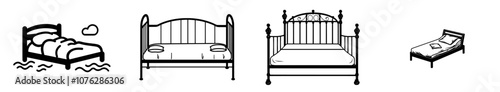 An illustration of a hospital bed based on a modern symbol design