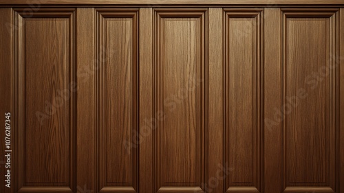 Wooden Paneling with Rich Brown Color