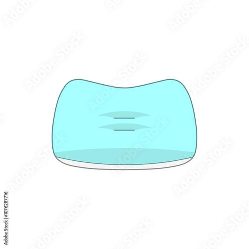 中央がくぼんだ水色の枕