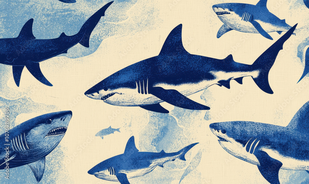 Dynamic Shark Illustration: A Dive into Marine Life Art Dynamic Shark Illustration: A Dive into Marine Life Art