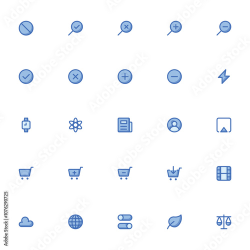 filled color Outline icons Web & Mobile