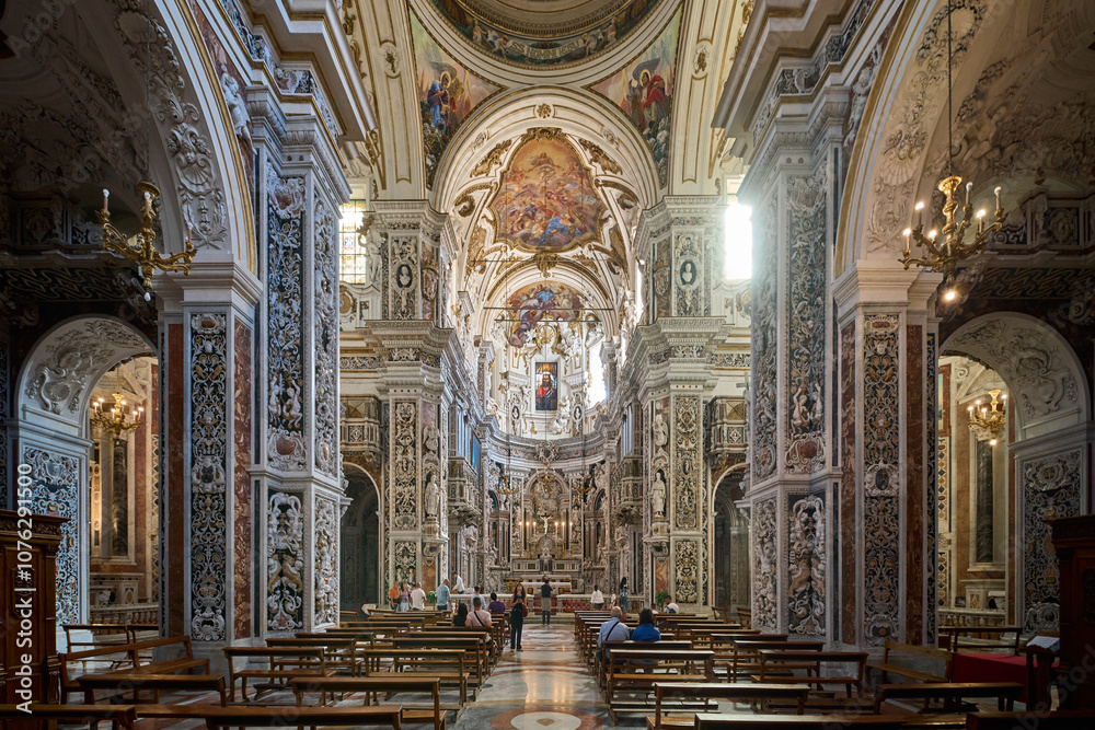 Chiesa del Gesù (Casa Professa, Saint Mary of Jesus), baroque and mannerist styled church in Palermo, Italy Chiesa del Gesù (Casa Professa, Saint Mary of Jesus), baroque and mannerist styled church in Palermo, Italy