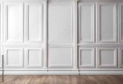 business background floors dimensional interior panels three wooden modern architecture classic wall mockup white blank render