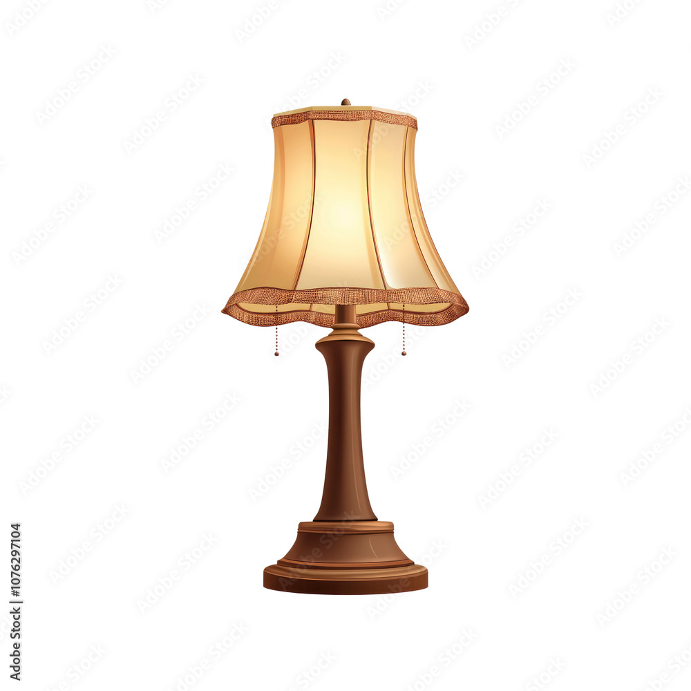 Classic Table Lamp with Beige Lampshade Classic Table Lamp with Beige Lampshade