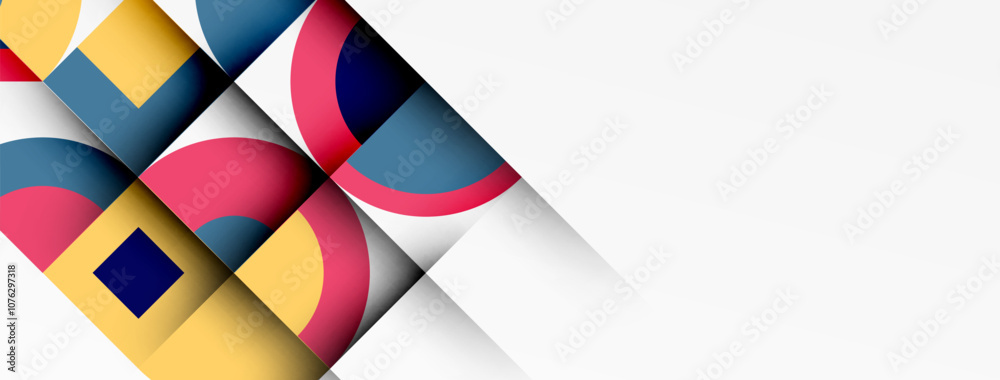 Geometric design abstract background - circles squares Geometric design abstract background - circles squares