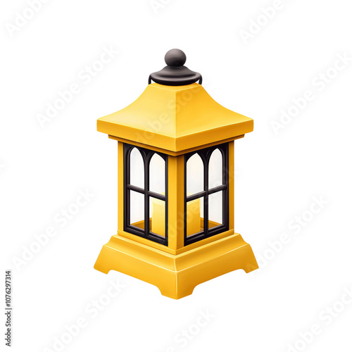 Yellow Lantern with Candle