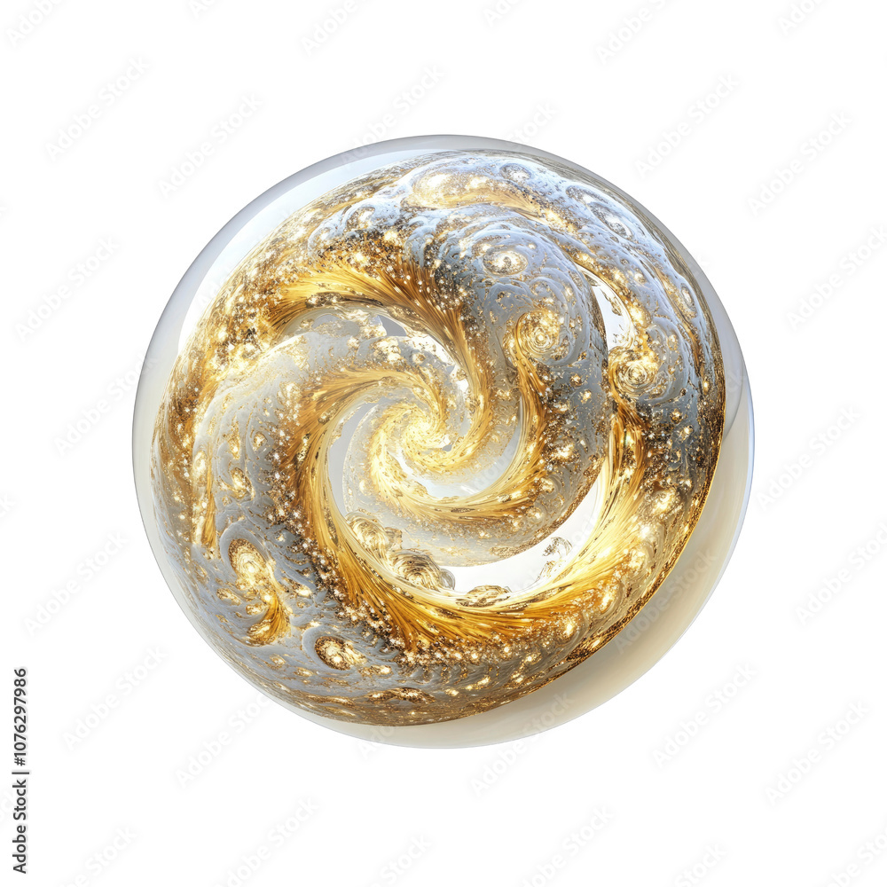 Abstract Golden Spiral Sphere Abstract Golden Spiral Sphere