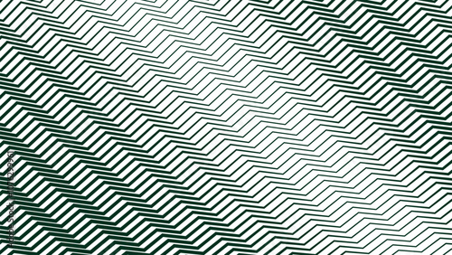 Dark Green zig zag pattern stripes line abstract background