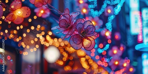 Close-Up of Carnaby Street's Unique Christmas Light Displays photo