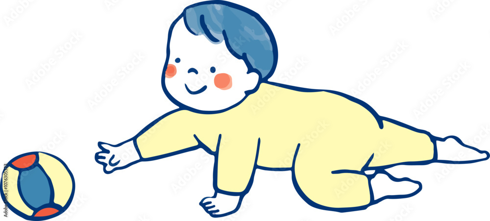 ハイハイする赤ちゃん ハイハイする赤ちゃん