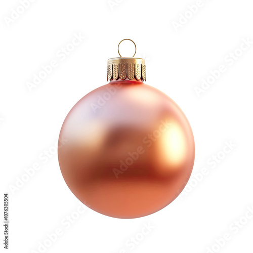 3d rendering christmas decorations on transparent background, ai