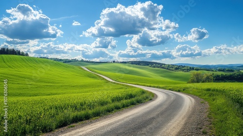 Wallpaper Mural Winding Road Through Rolling Hills Torontodigital.ca