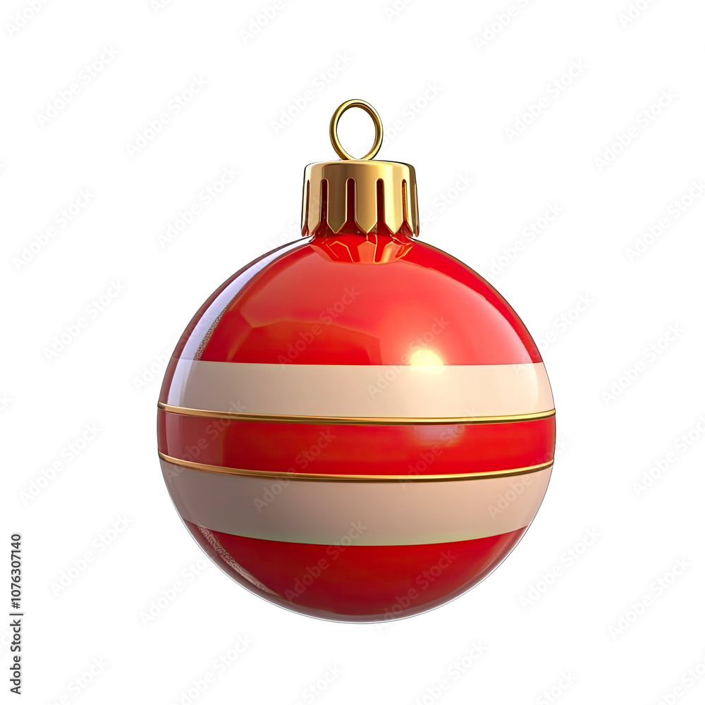 3d rendering christmas decorations on transparent background, ai 3d rendering christmas decorations on transparent background, ai