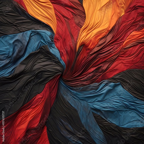 Flowing silk, fabric, fabric colors, colorful, fabric texture, beautiful colors.