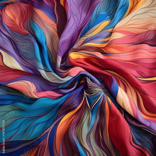 Flowing silk, fabric, fabric colors, colorful, fabric texture, beautiful colors.