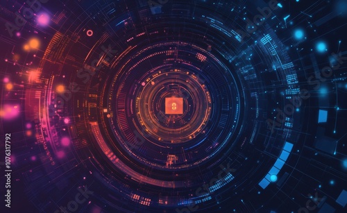 Wallpaper Mural Digital Interface HUD. Torontodigital.ca